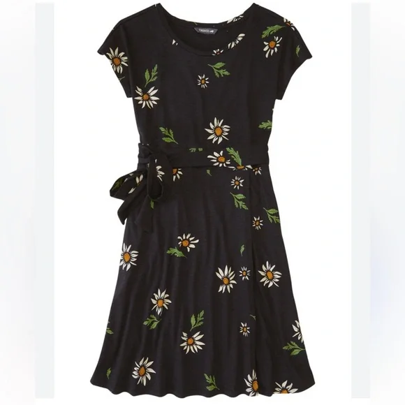 cue wrap short sleeve dress Toad&Co Cue Wrap Short Sleeve Dress L , Black (Women's)